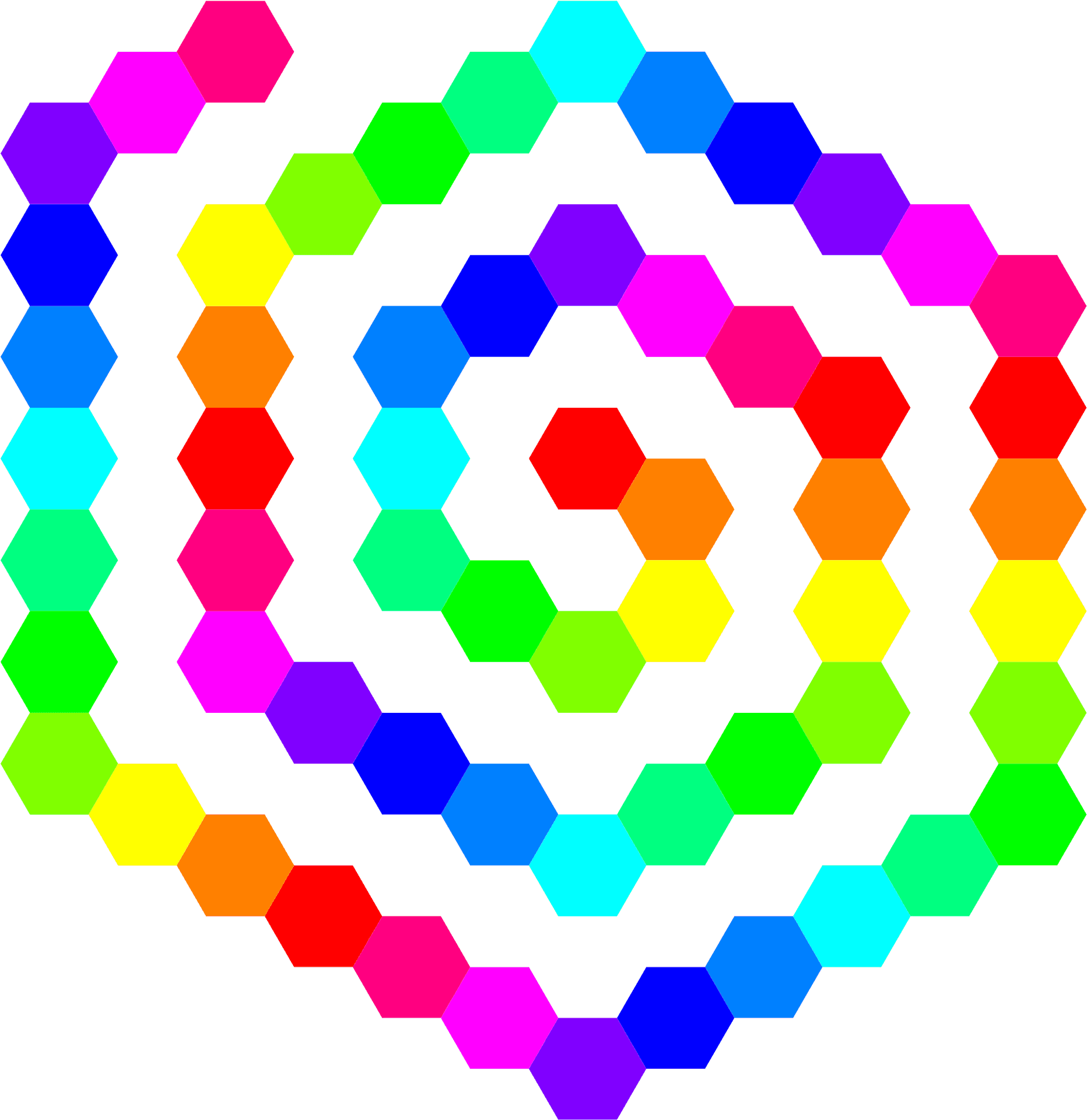 Colorful_ Hexagonal_ Spiral_ Pattern PNG image