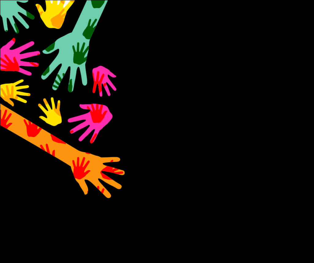 Colorful_ Holi_ Handprints_ Background PNG image