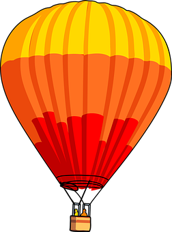 Colorful Hot Air Balloon Illustration PNG image