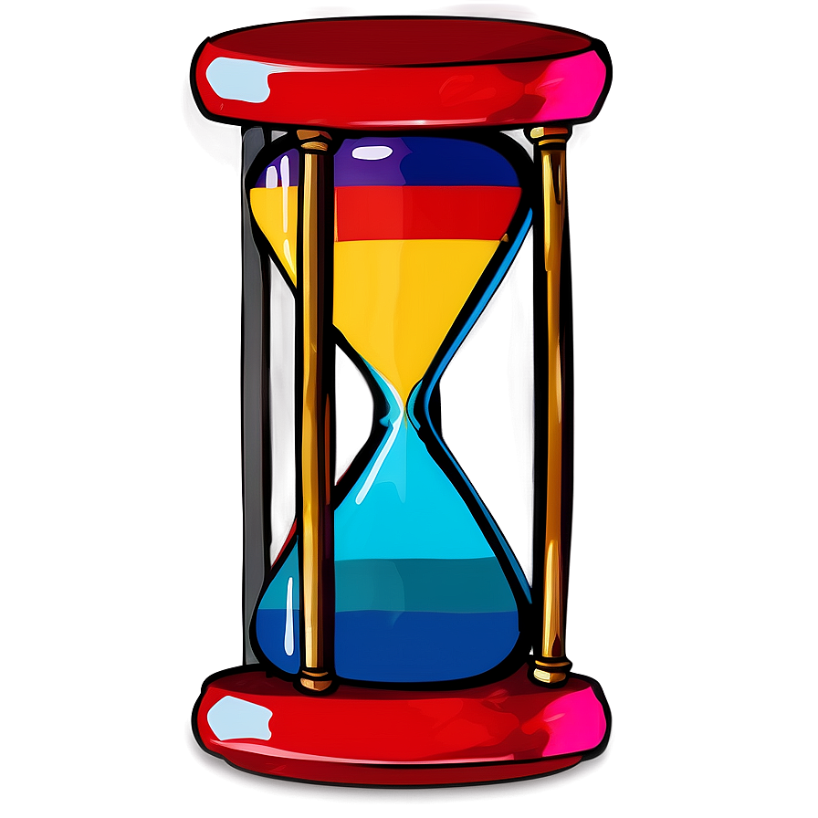 Colorful Hourglass Image Png 05232024 PNG image