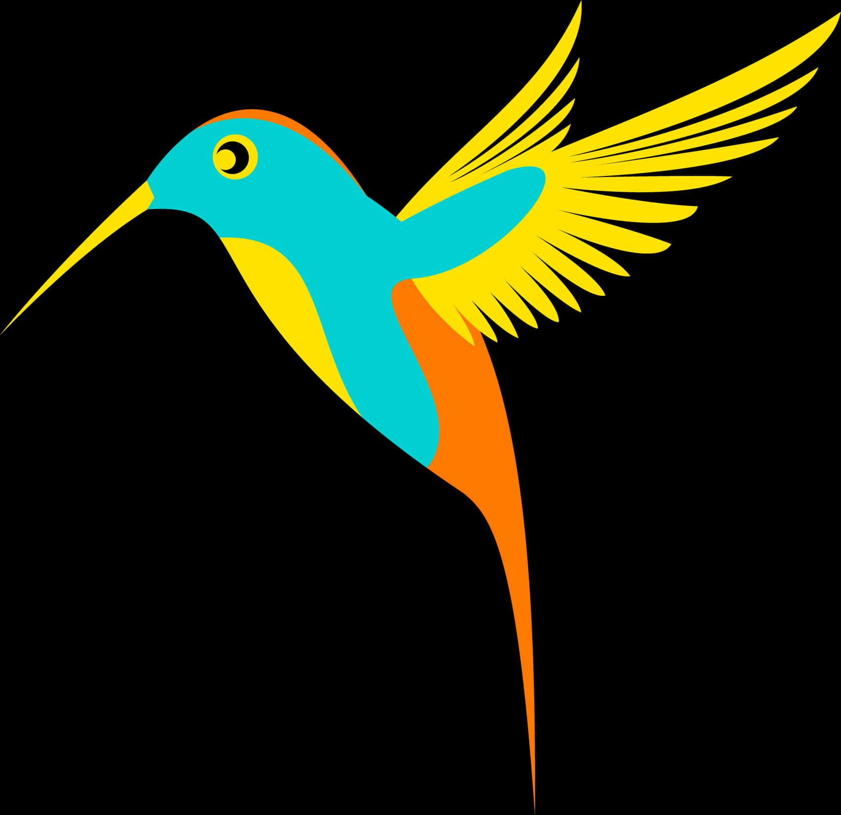 Colorful Hummingbird Vector Art PNG image