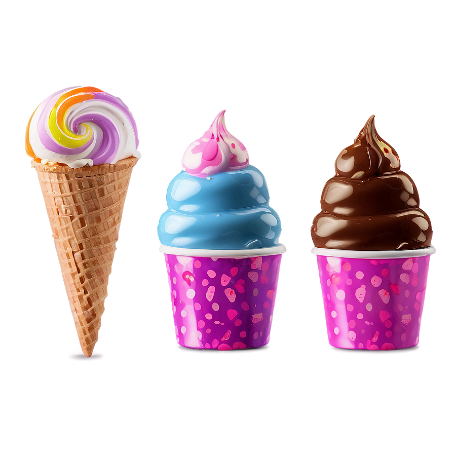 Colorful Ice Cream Cup Png 50 PNG image