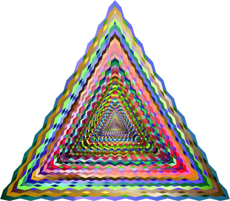 Colorful Infinite Triangle Pattern PNG image