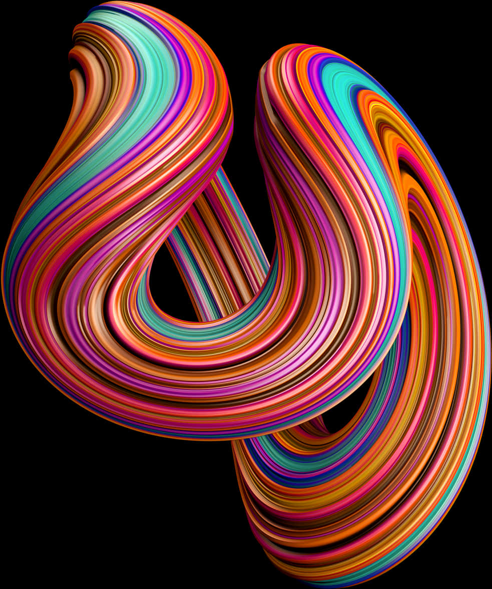 Colorful Infinity Loop Abstract PNG image