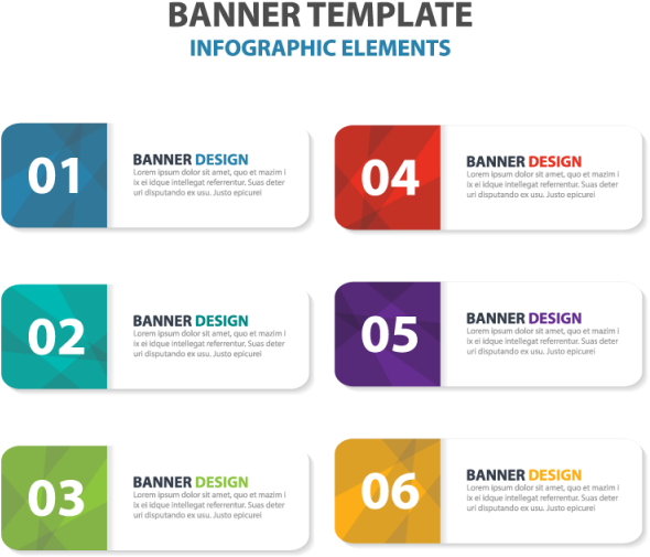 Colorful Infographic Banner Template Design PNG image