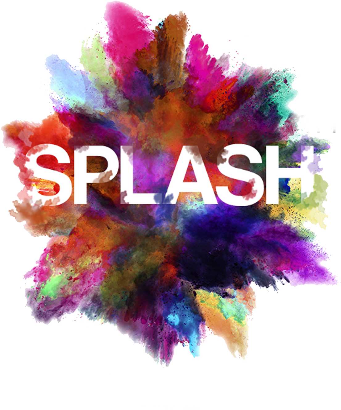 Colorful Ink Splash Graphic PNG image