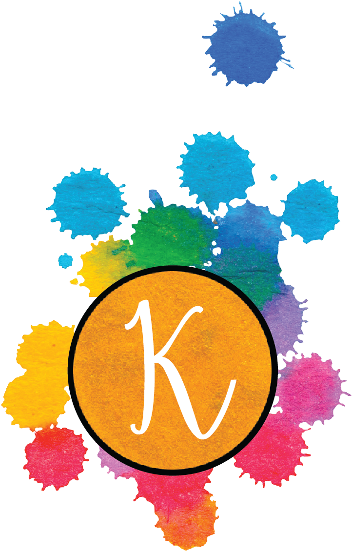 Colorful Ink Splatter Logo K PNG image