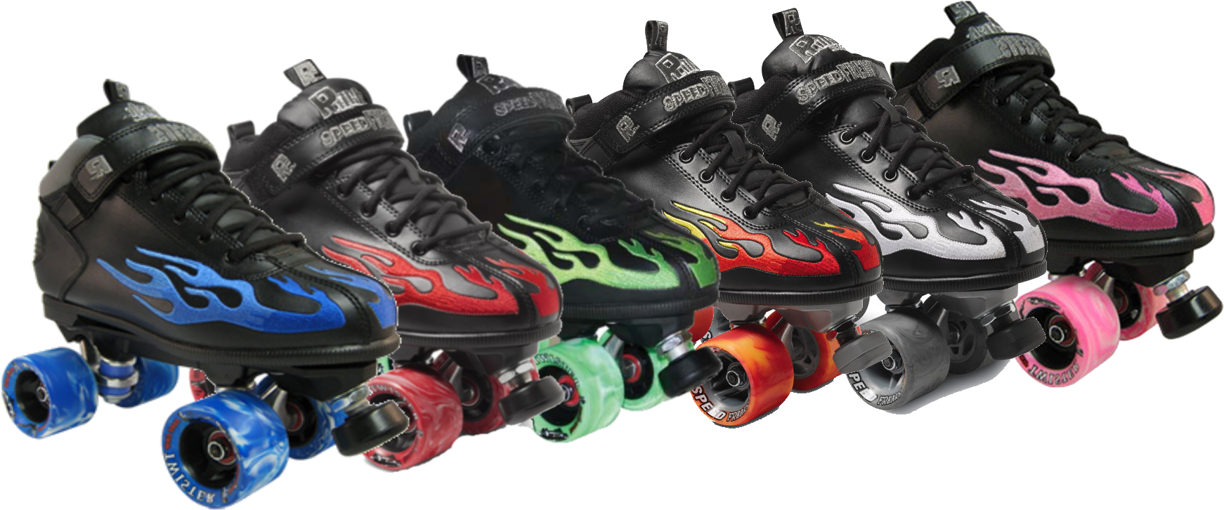 Colorful Inline Skates Array PNG image