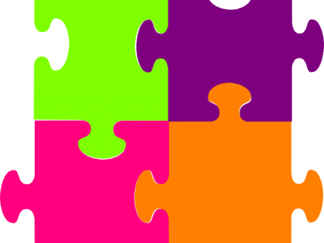 Colorful Interlocking Puzzle Pieces PNG image