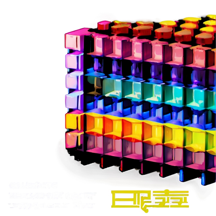 Colorful Isometric Grid Overlay Png 06282024 PNG image