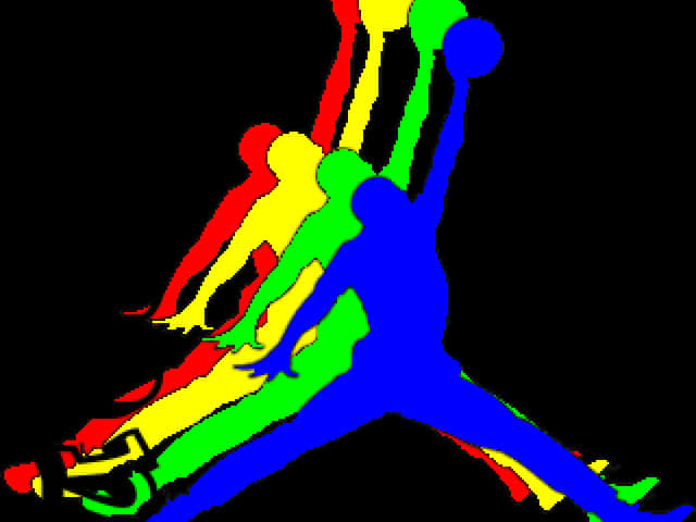 Colorful Jumpman Logo Variation PNG image