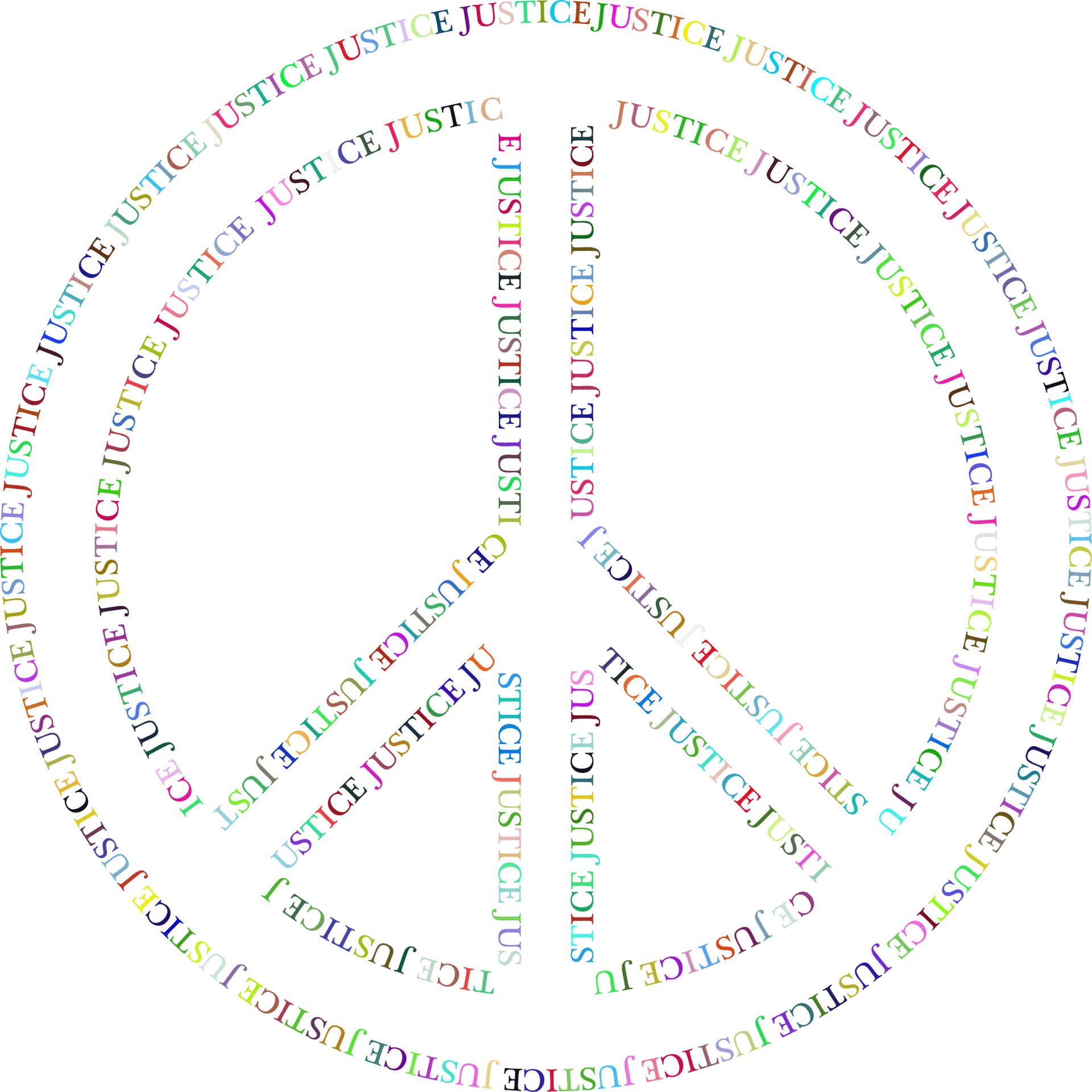 Colorful Justice Peace Symbol PNG image