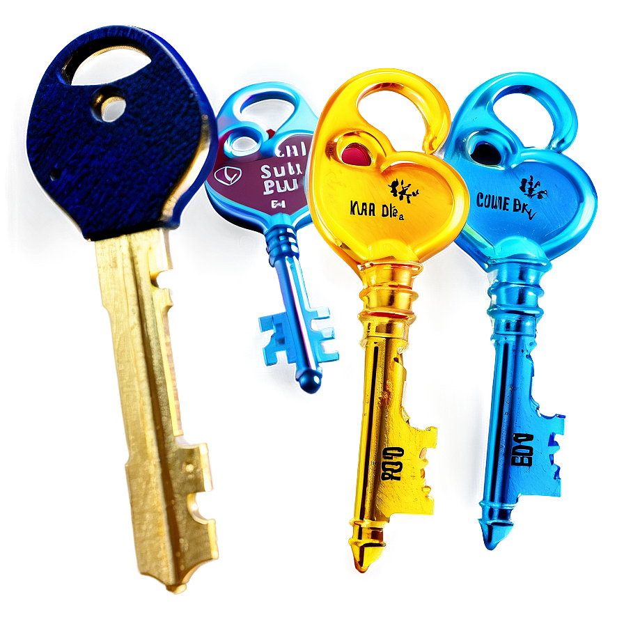 Colorful Keys Png Rap21 PNG image