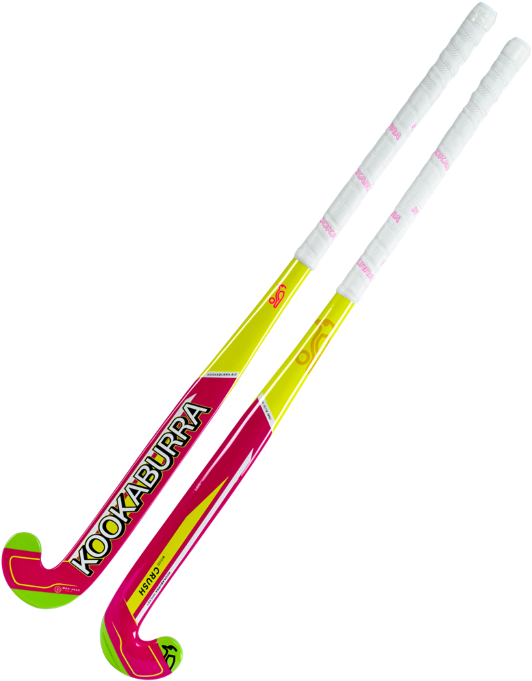 Colorful Kookaburra Hockey Sticks PNG image