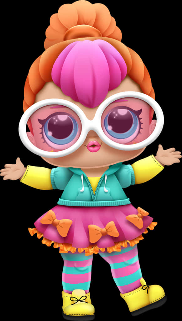 Colorful L O L Surprise Doll PNG image