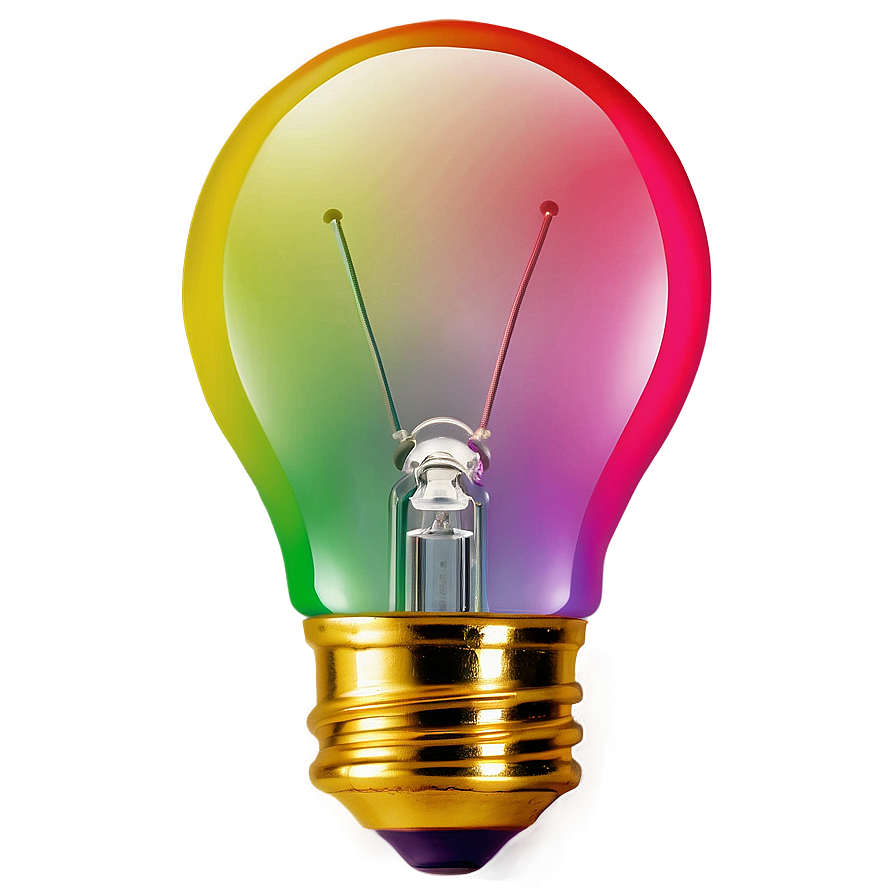 Colorful Light Bulb Png Ywj97 PNG image