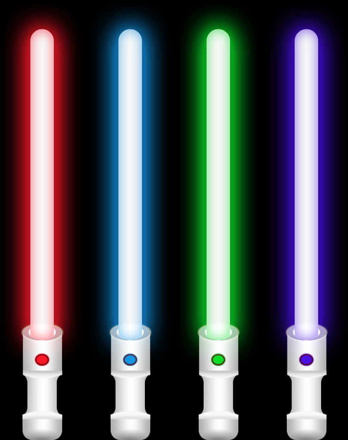 Colorful Lightsabers Array PNG image