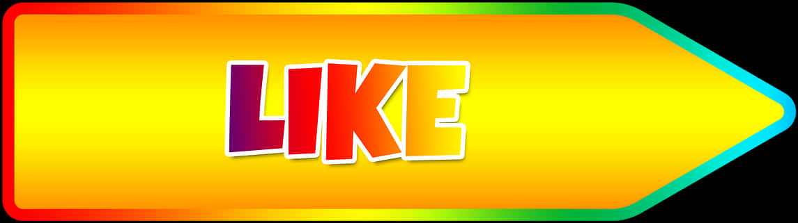 Colorful Like Button Graphic PNG image