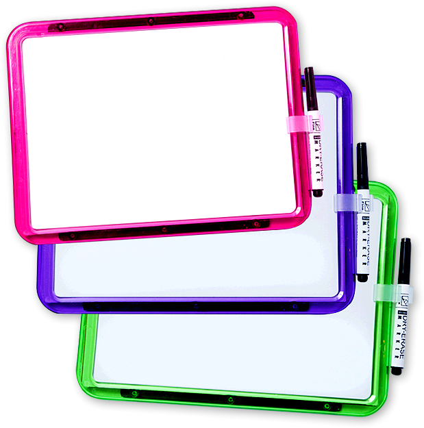 Colorful Magnetic Dry Erase Boardswith Markers PNG image