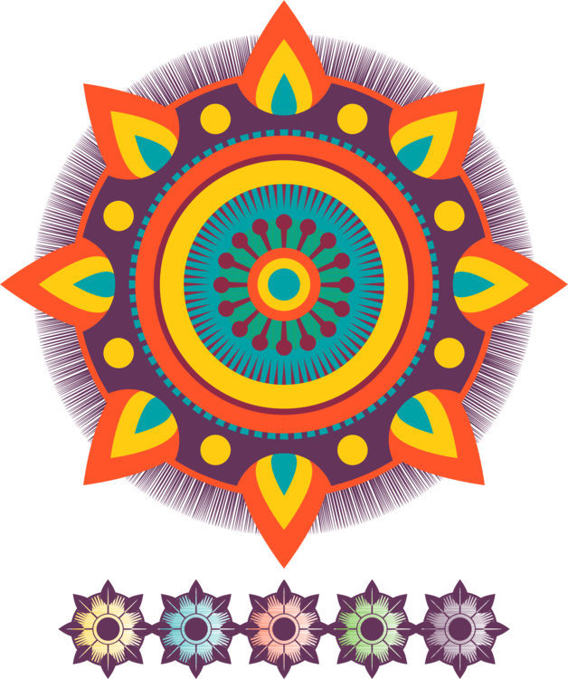 Colorful Mandala Design PNG image