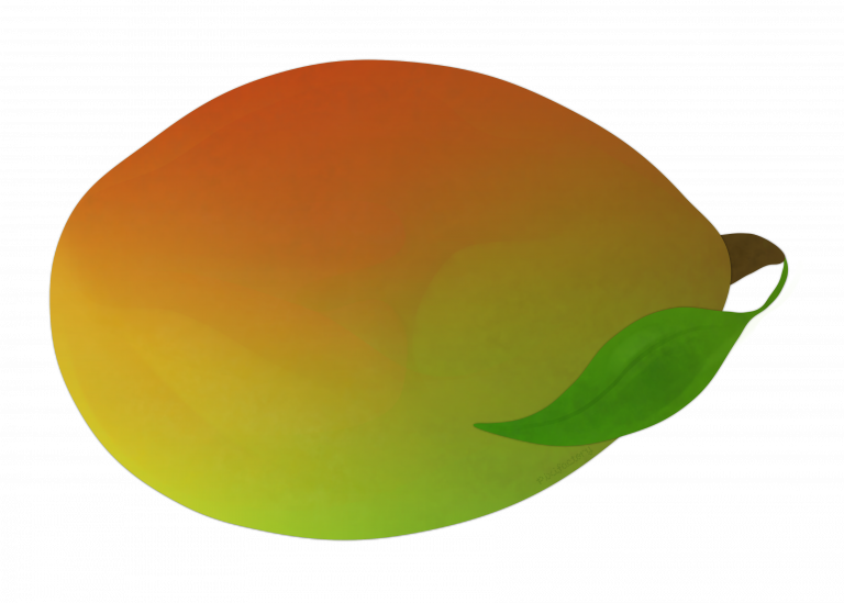 Colorful Mango Illustration PNG image