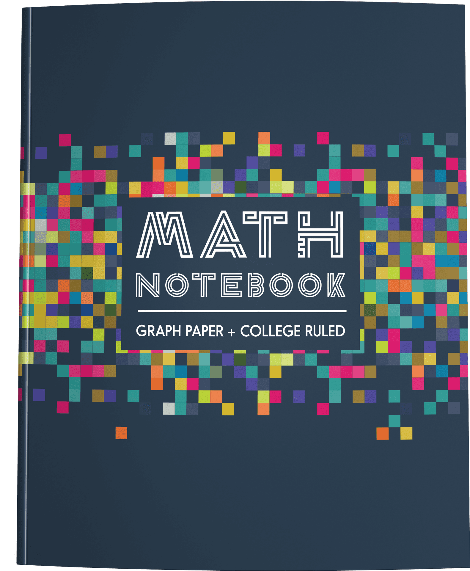 Colorful Math Notebook Cover PNG image