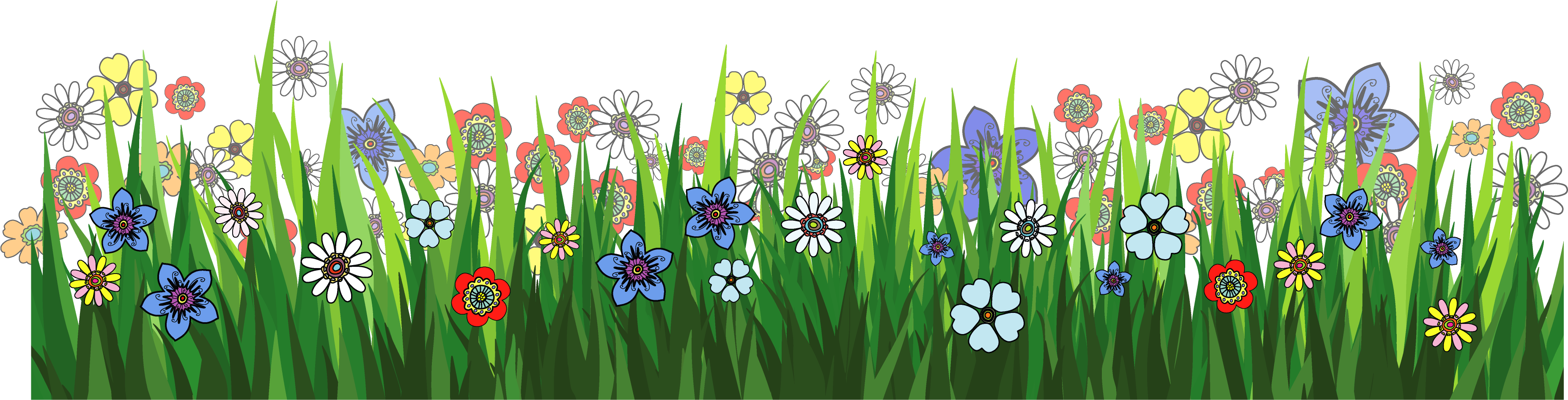 Colorful_ Meadow_ Flowers_ Banner PNG image