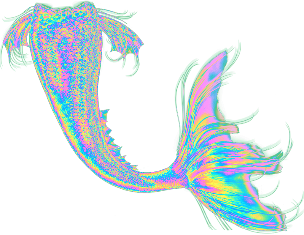 Colorful Mermaid Tail Artwork PNG image