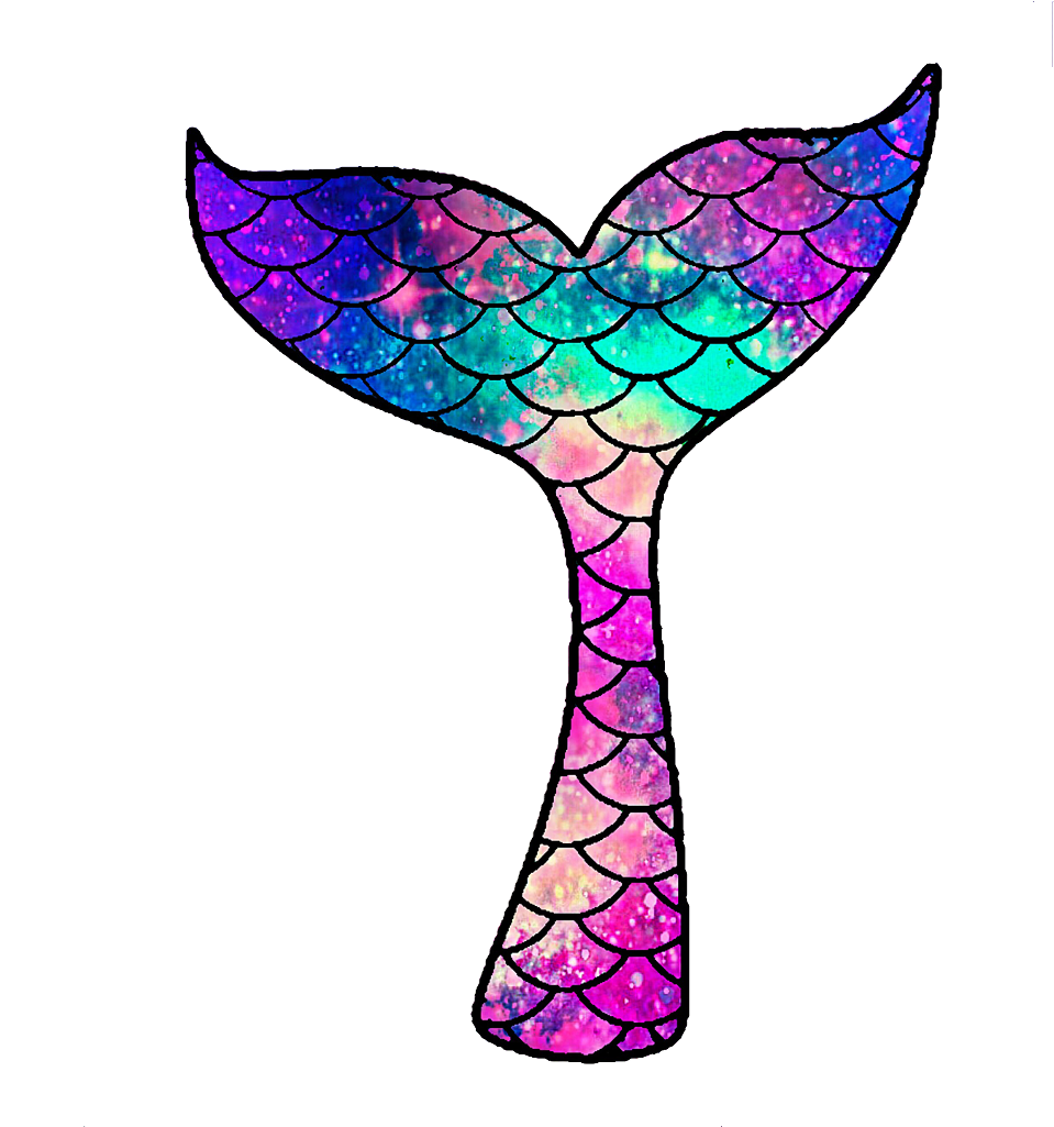 Colorful Mermaid Tail Clipart PNG image