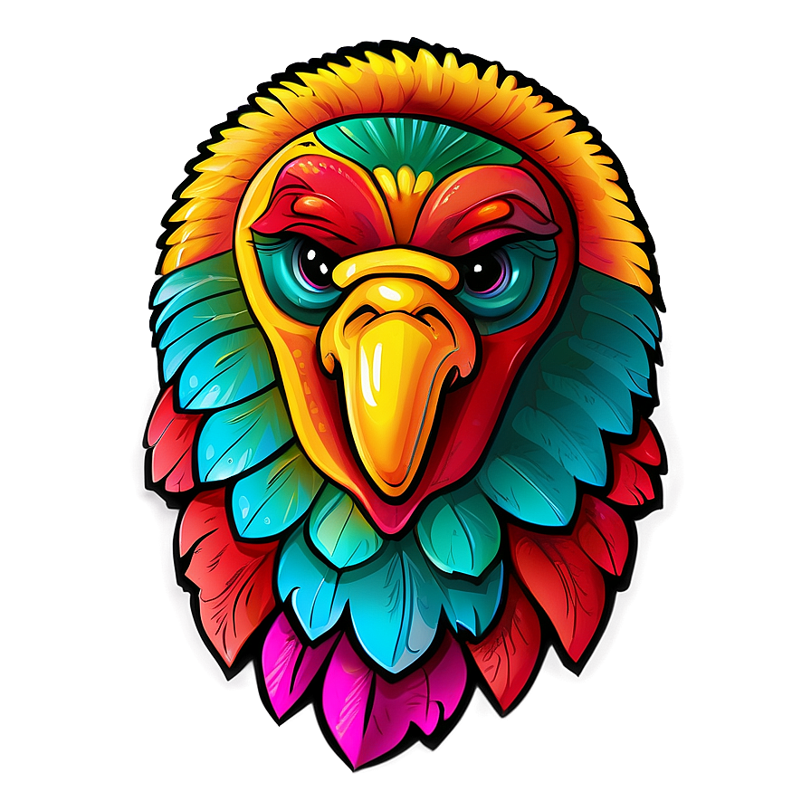 Colorful Mexican Eagle Artwork Png Wgp9 PNG image