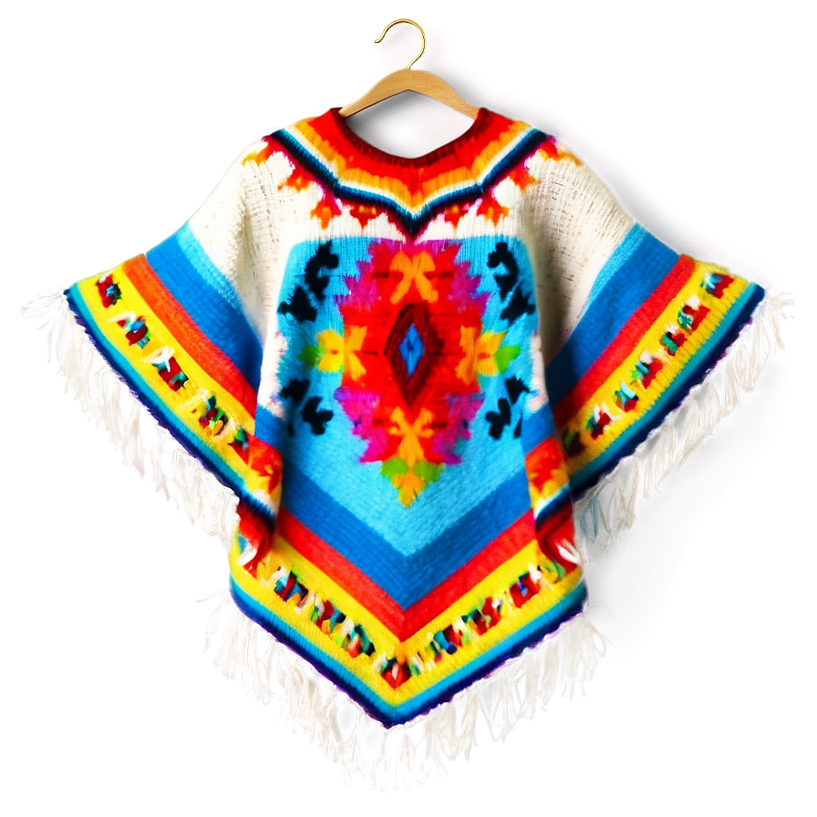 Colorful Mexican Poncho Pattern Png Tmb PNG image