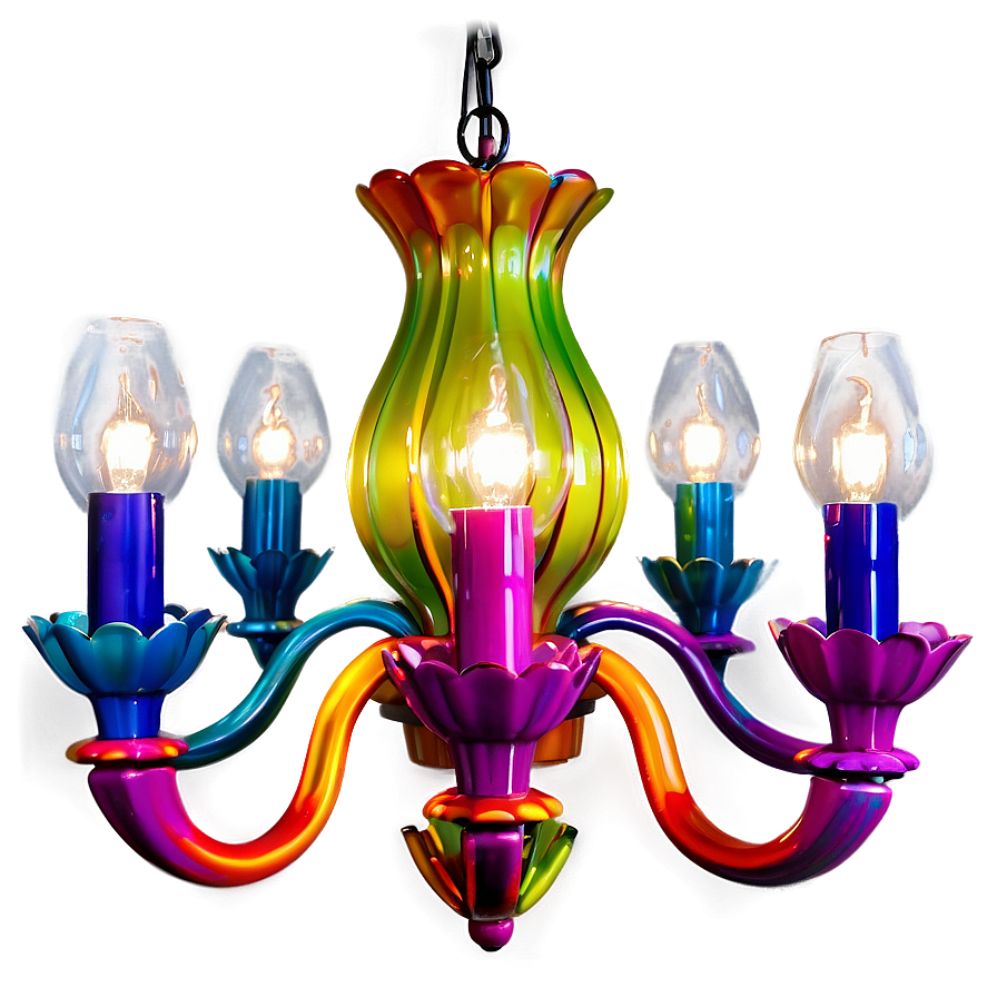 Colorful Modern Chandelier Png 12 PNG image