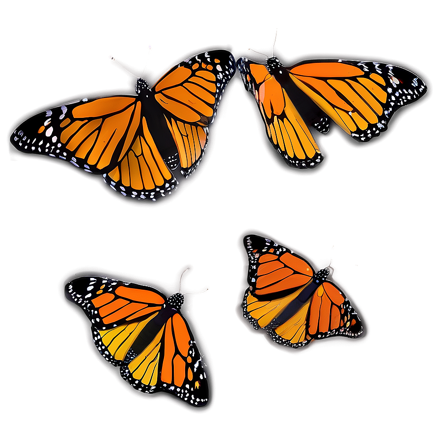 Colorful Monarch Butterflies Png 06252024 PNG image