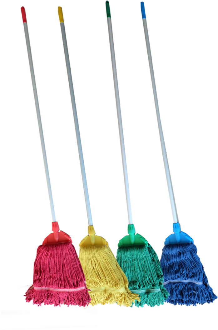Colorful Mops In A Row PNG image