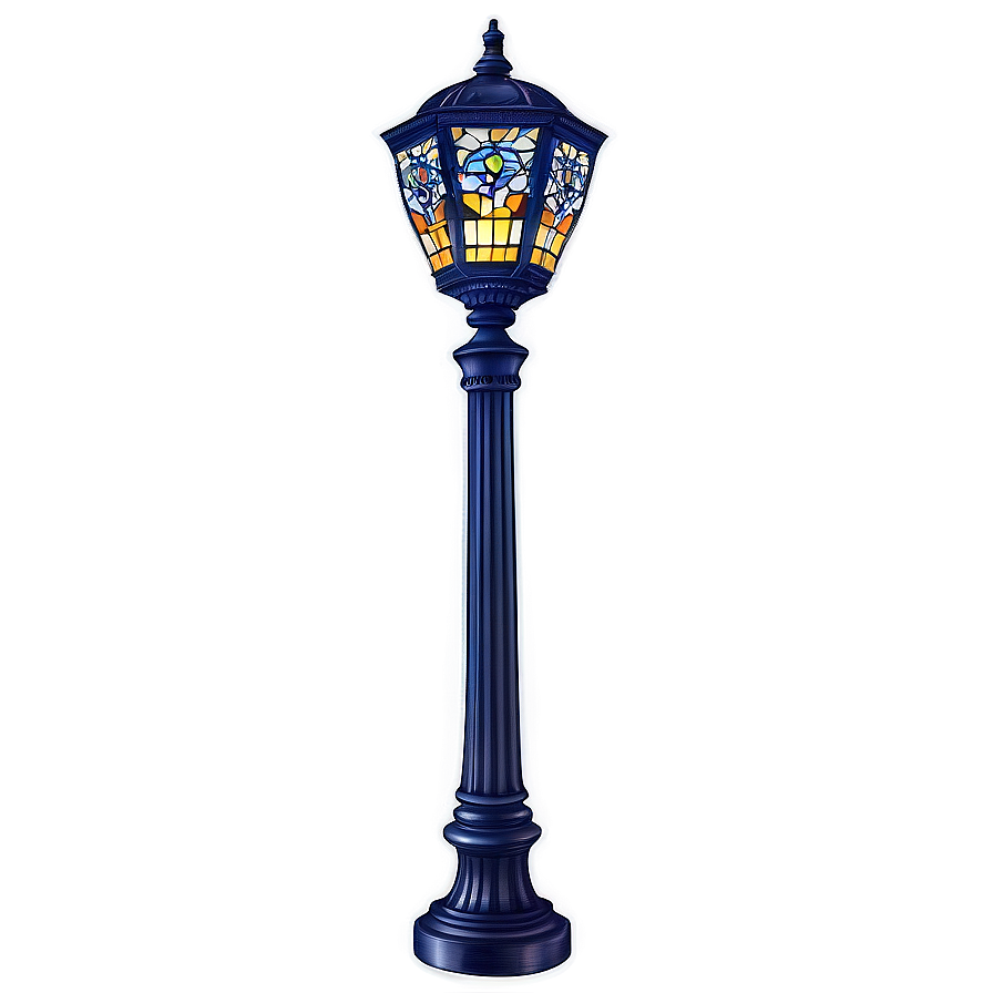 Colorful Mosaic Light Post Png Mjw PNG image