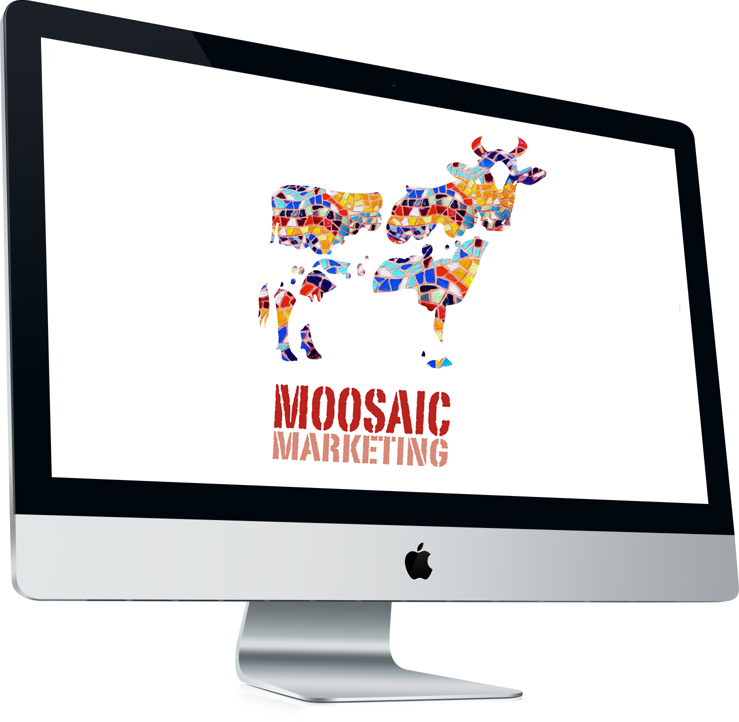 Colorful Mosaic Marketingi Mac Display PNG image