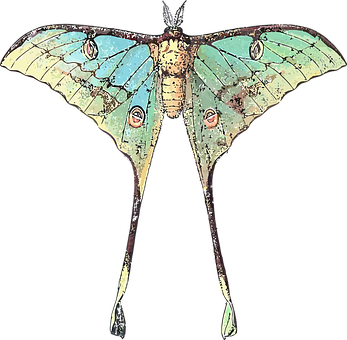 Colorful_ Moth_ Spread_ Wings PNG image