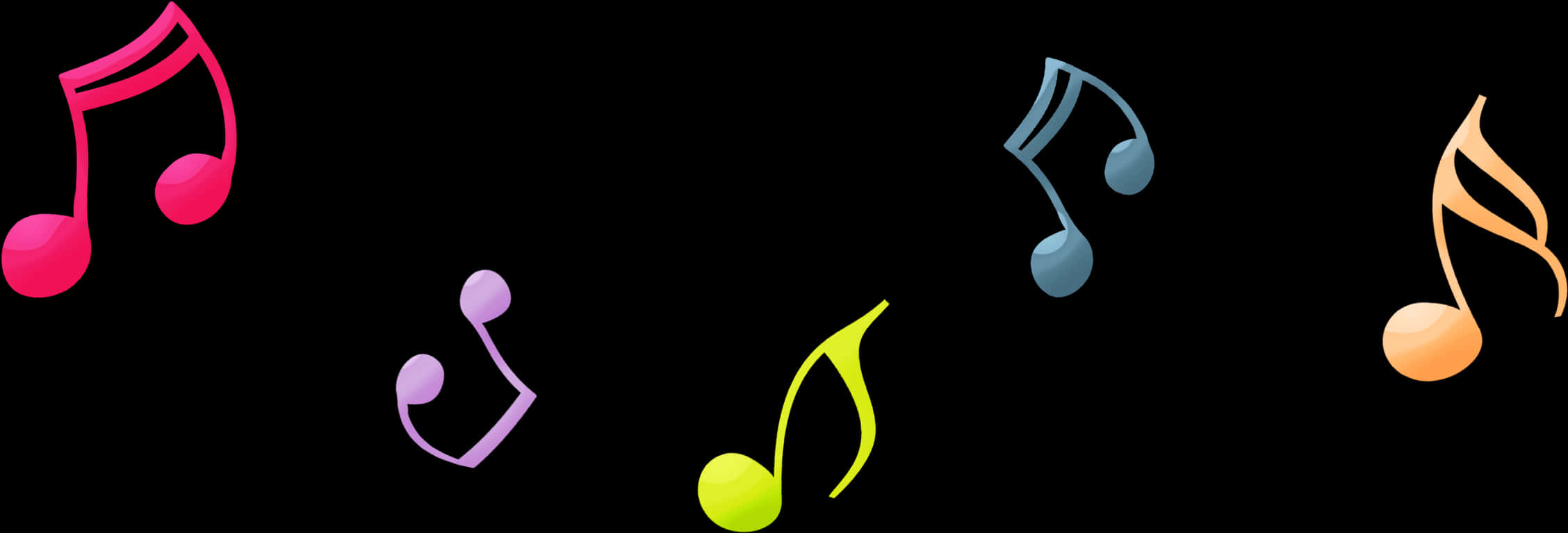 Colorful_ Music_ Notes_ Background PNG image