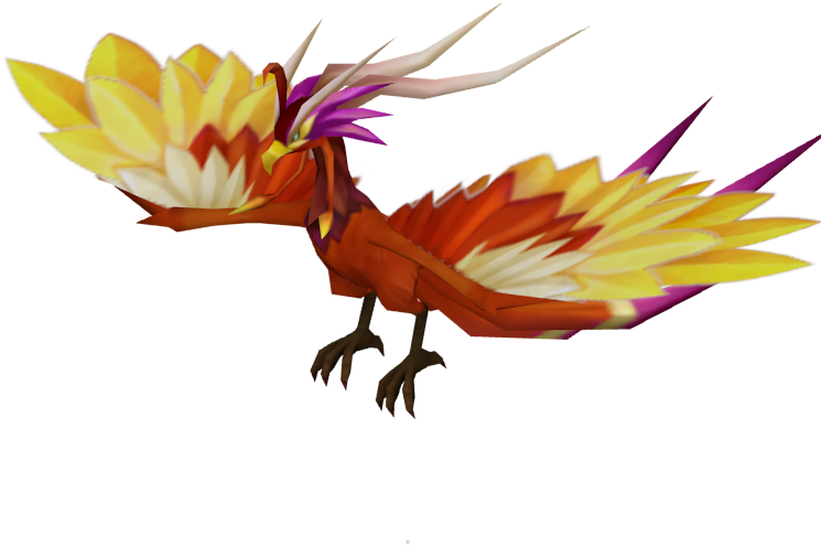 Colorful Mythical Phoenix Illustration PNG image