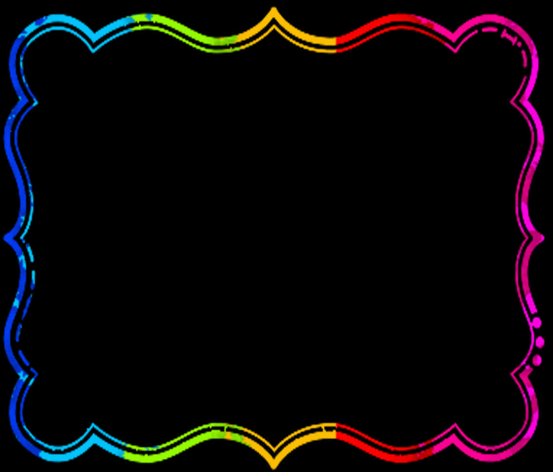 Colorful Neon Frame Border PNG image