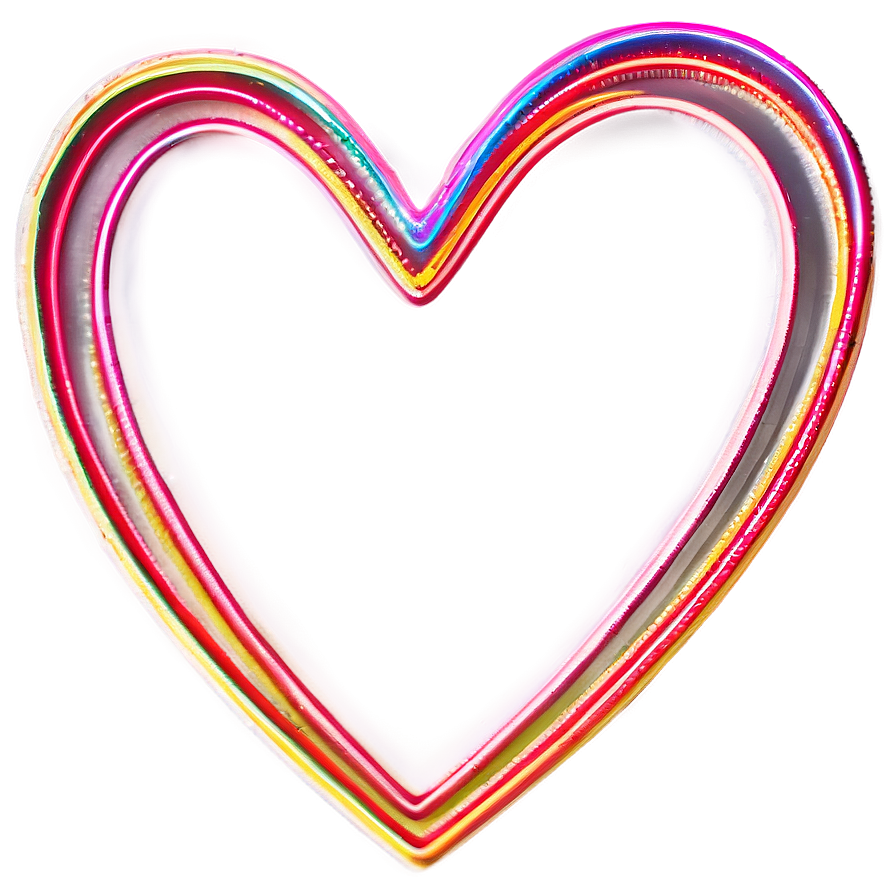 Colorful Neon Heart Png Eyu PNG image