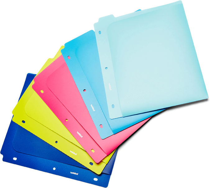Colorful Notebook Paper Stack PNG image