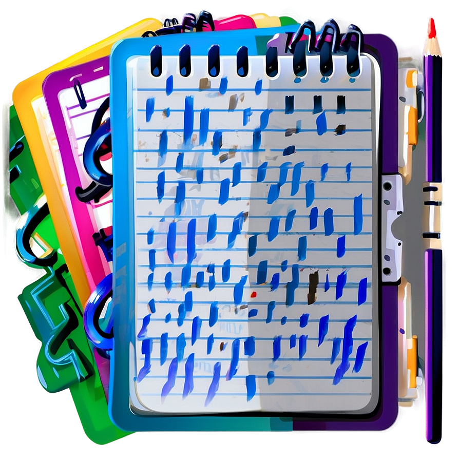 Colorful Notebook Png 05252024 PNG image
