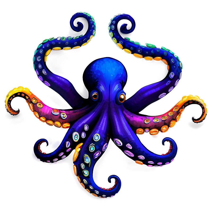 Colorful Octopus Drawing Png 76 PNG image