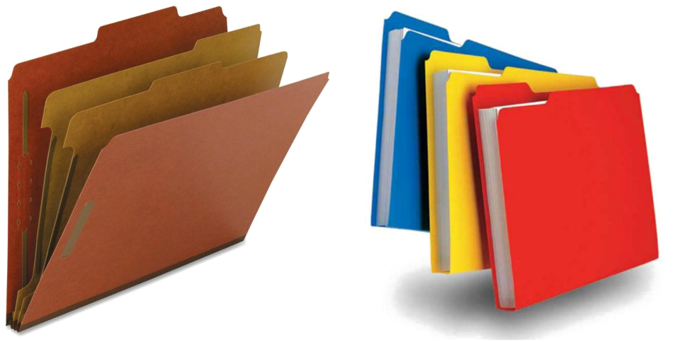 Colorful Office Folders PNG image