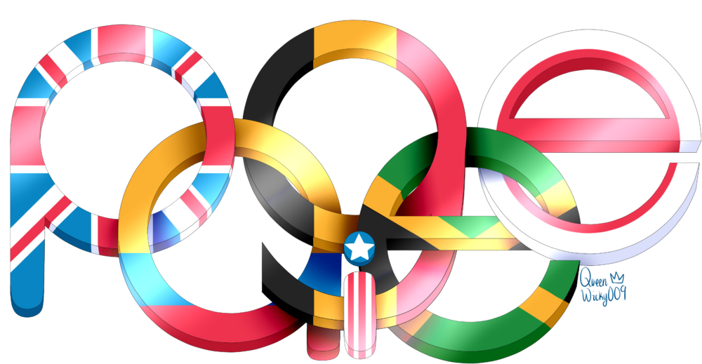 Colorful Olympic Rings Artwork PNG image