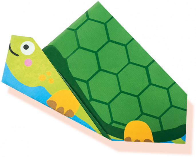 Colorful Origami Turtle PNG image