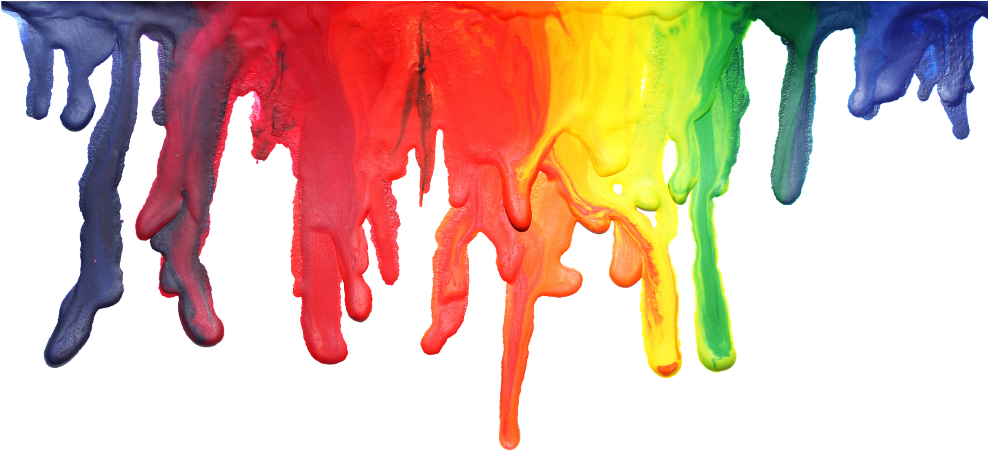 Colorful Paint Dripson Grey Background PNG image