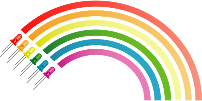 Colorful Paintbrush Rainbow PNG image