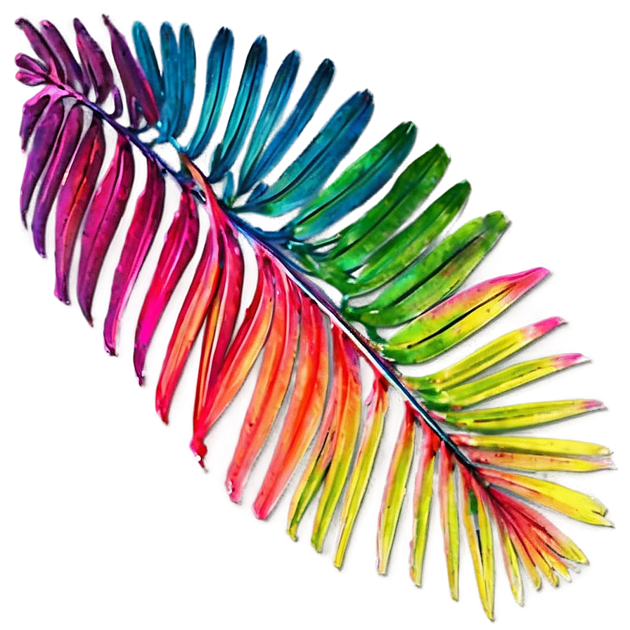 Colorful Palm Leaves Png Yoy PNG image